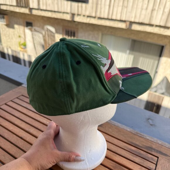Star Wars Boba Fett Graphic Snapback Hat Green & Red Adjustable Cap - Picture 5 of 6